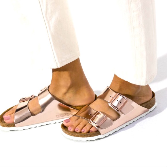 Birkenstock Shoes - Birkenstock Arizona Soft Footbed Copper 37